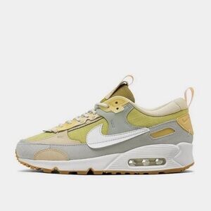Nike Air Max 90 Futura Buff Gold White Light Silver  Sneakers Shoes Women size 7